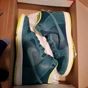 Teal Nike high tops